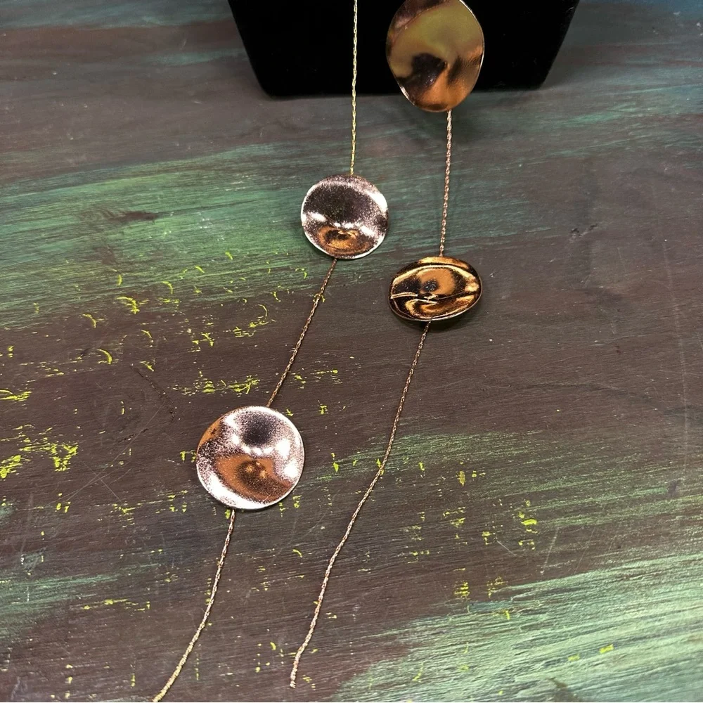 Trendy geometric round versatile‎ statement necklace NWOT